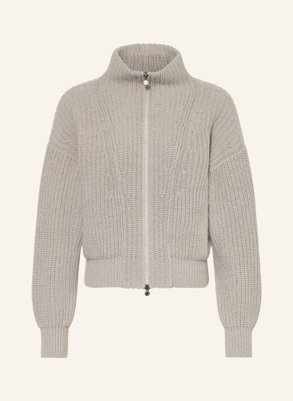 IRIS von ARNIM Strickjacke BRUNETTA aus Cashmere HELLGRAU