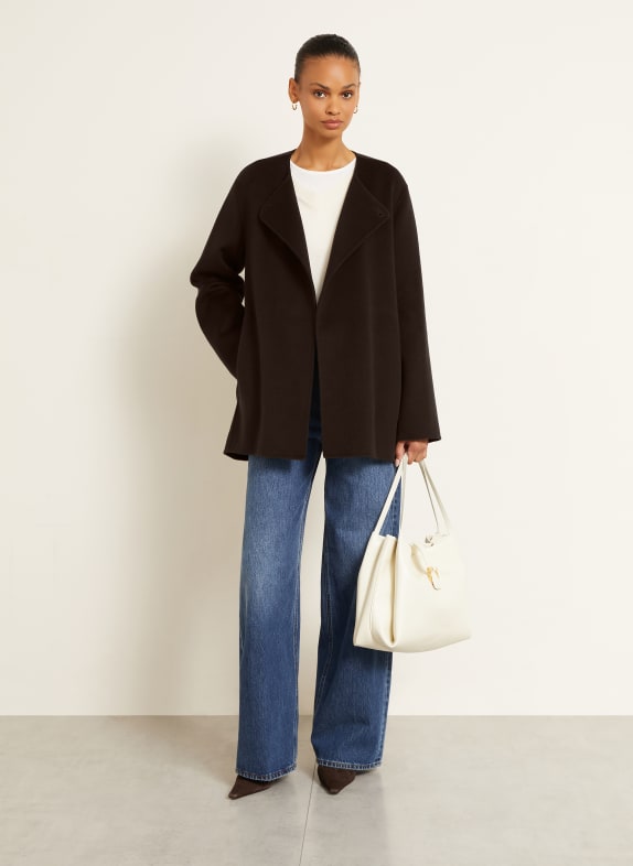 IRIS von ARNIM Manteau DELISA avec cachemire MARRON FONCÉ