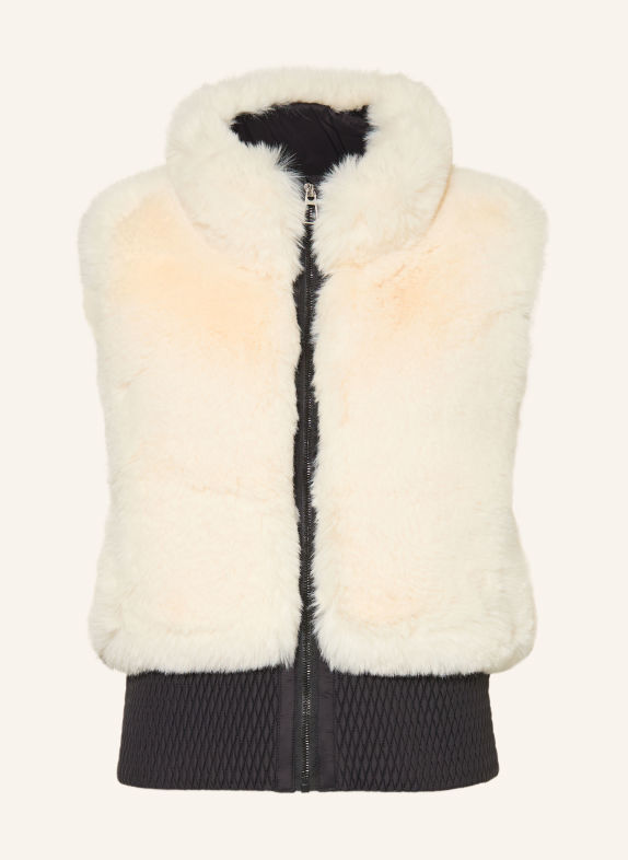 MRS & HUGS Bodywarmer van teddybont WIT