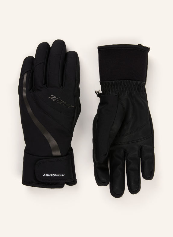 Ziener KITTY-Z AS® Ski Gloves BLACK / DARK GRAY