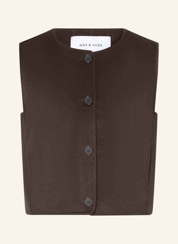 MRS & HUGS Vest DARK BROWN