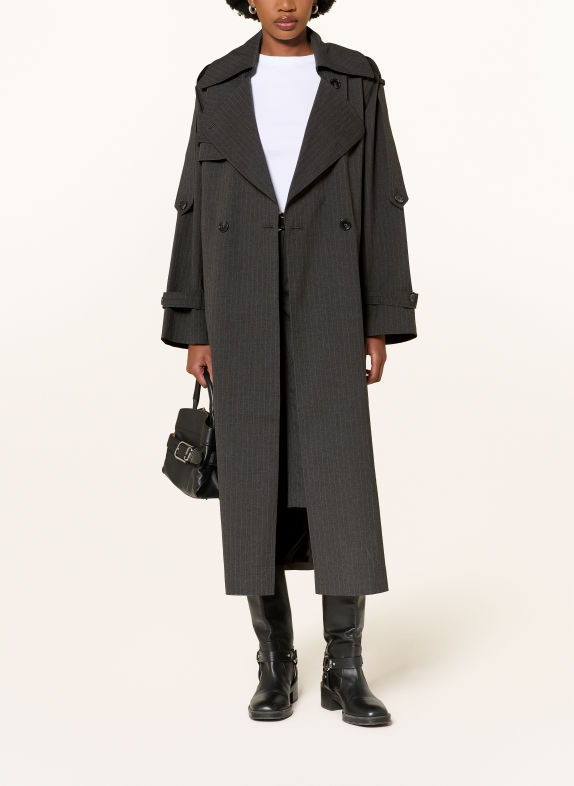 MRS & HUGS Trench-coat GRIS FONCÉ / GRIS