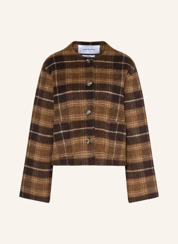 MRS & HUGS Boxy jacket BROWN / DARK BROWN / BEIGE