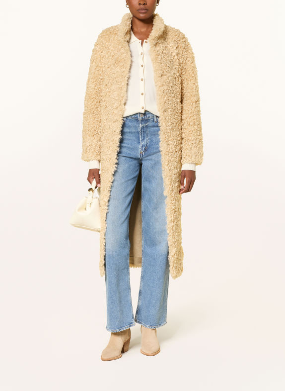 MRS & HUGS Manteau en fourrure synthétique BEIGE