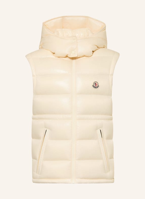 MONCLER enfant Daunenweste ANIA mit abnehmbarer Kapuze ECRU