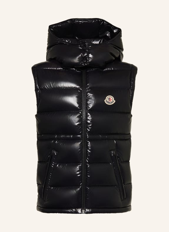 MONCLER enfant Daunenweste ANIA mit abnehmbarer Kapuze SCHWARZ
