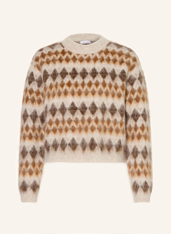 MRS & HUGS Alpaca sweater BROWN / DARK BROWN / BEIGE