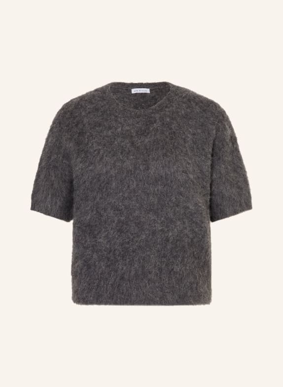 MRS & HUGS Knit shirt with alpaca DARK GRAY