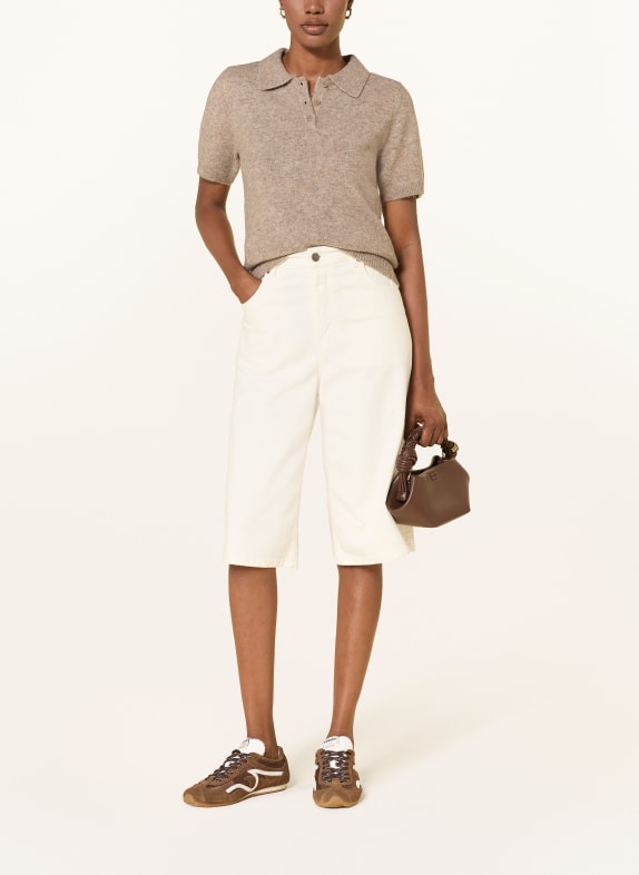 MRS & HUGS Gebreid poloshirt BEIGE