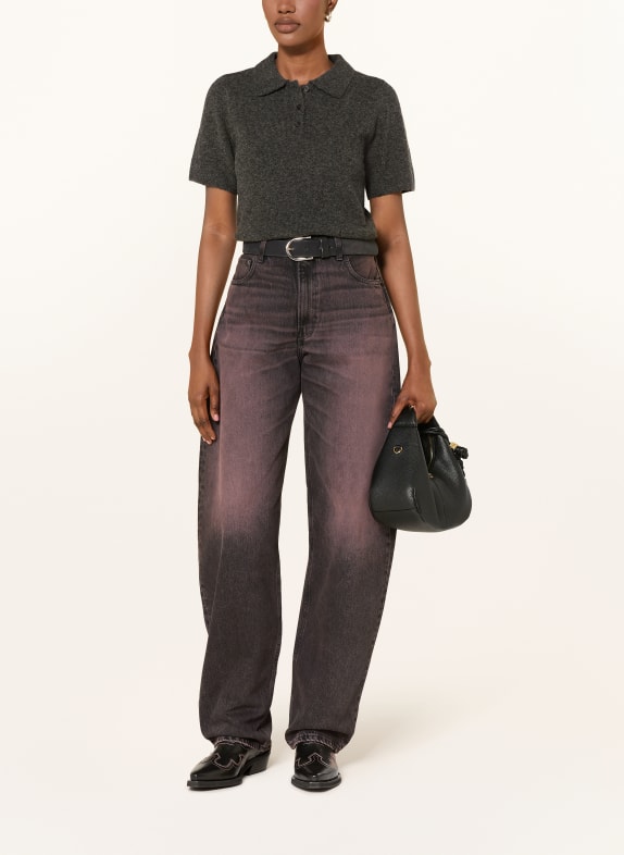 MRS & HUGS Gebreid poloshirt GRIJS