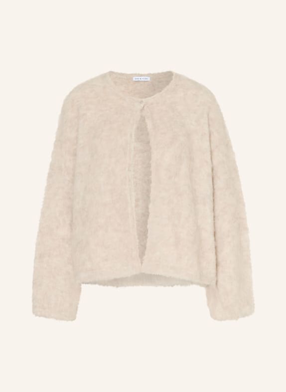 MRS & HUGS Gilet ouvert en maille avec de l'alpaga BEIGE