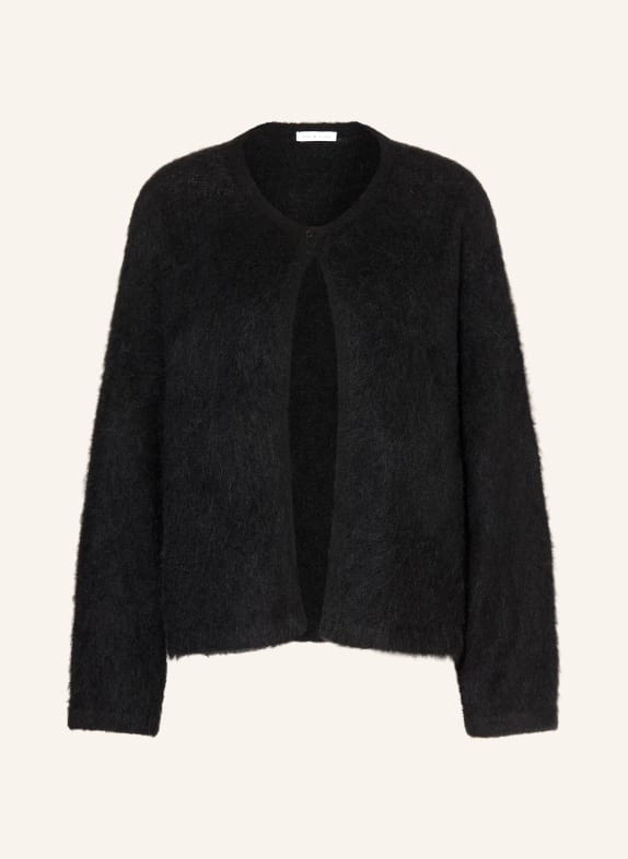 MRS & HUGS Gilet ouvert en maille avec de l'alpaga NOIR