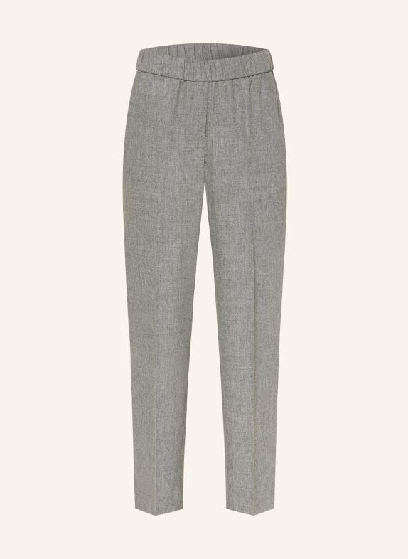 PESERICO Hose mit Schmuckperlen GRAU