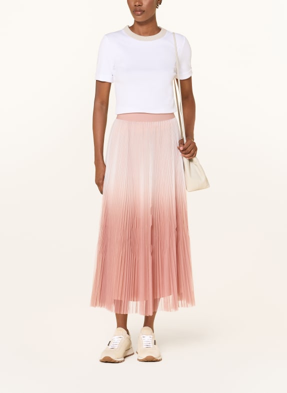 PESERICO Plooirok ROSE CLAIR / VIEUX ROSE