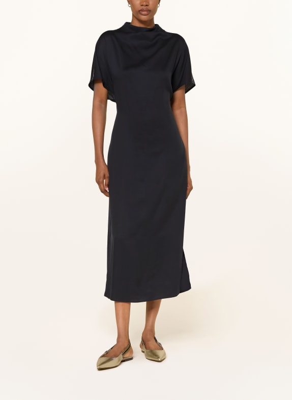 PESERICO Kleid mit Schmucksteinen DUNKELBLAU