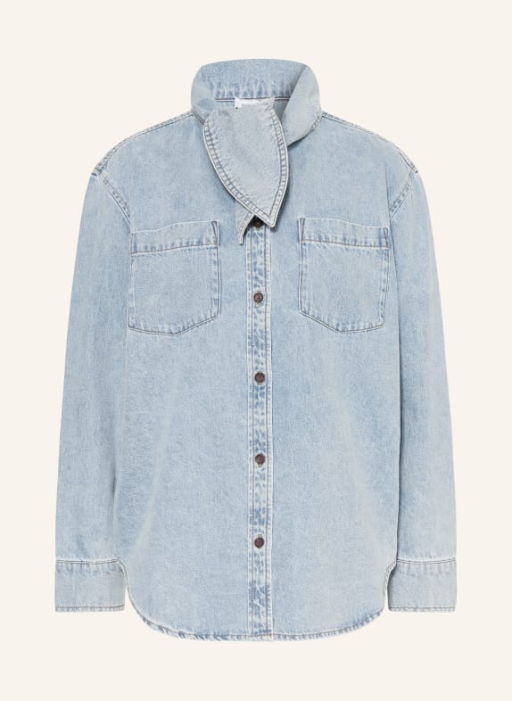 MRS & HUGS Bluză din denim cu fundă ALBASTRU