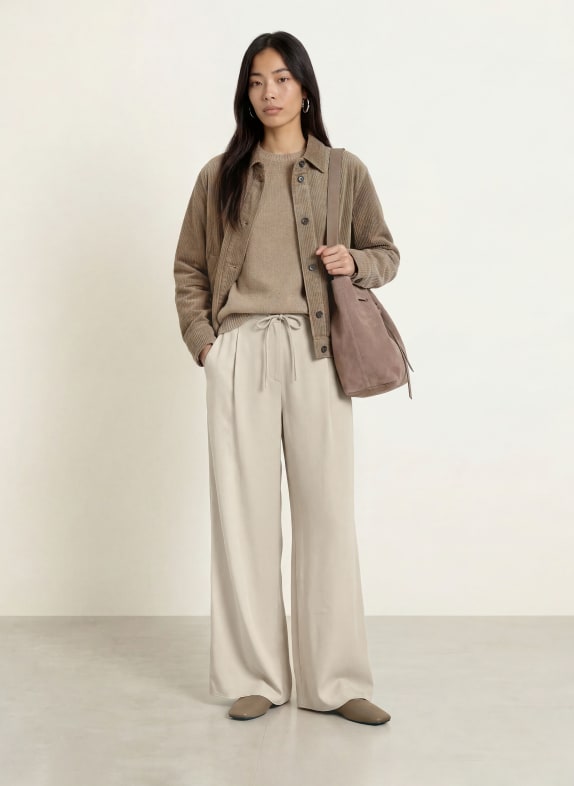Marc O'Polo Marlene-broek van satijn BEIGE