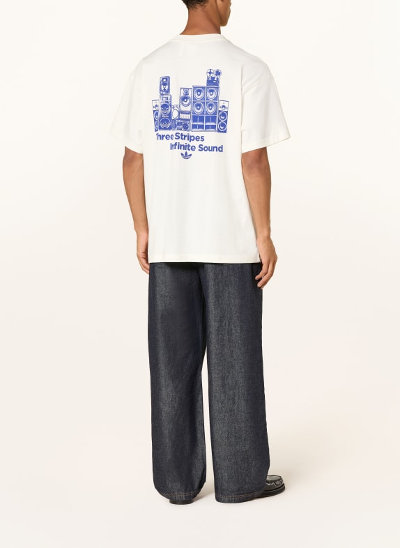 adidas Originals T-shirt LOFI WIT / DONKERBLAUW