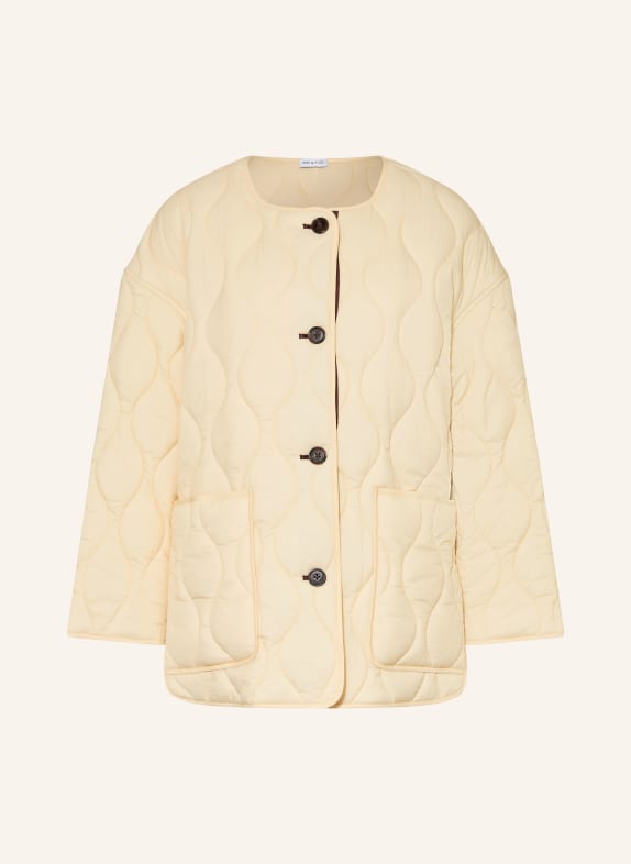 MRS & HUGS Veste matelassée JAUNE CLAIR / MARRON FONCÉ