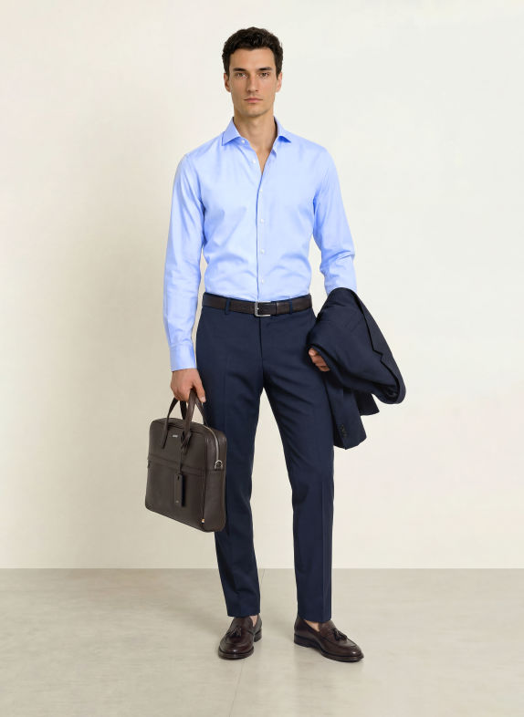 STROKESMAN'S Cămașă Comfort Fit ALBASTRU DESCHIS
