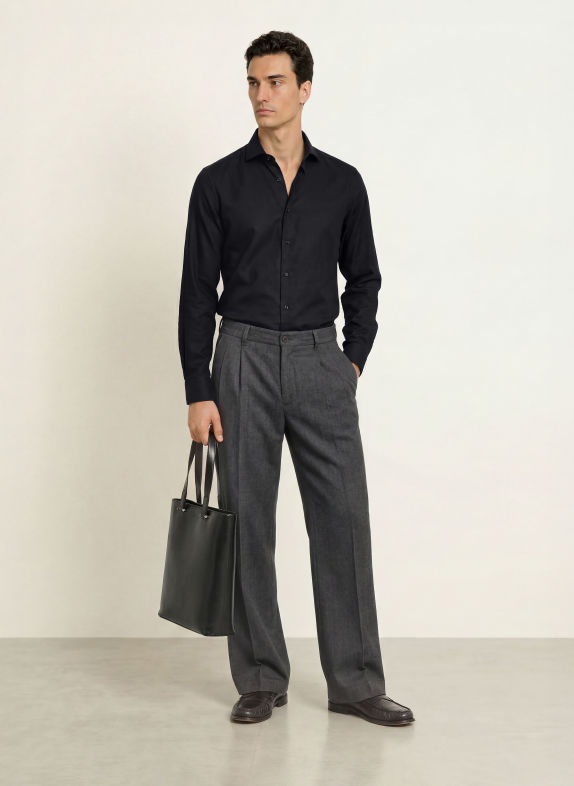 PAUL Skjorta Shaped Fit SVART