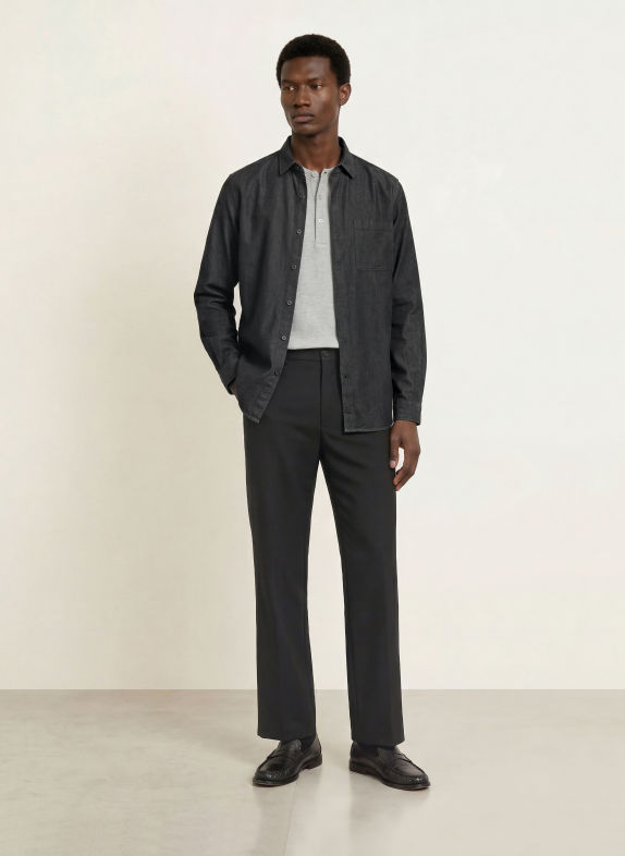 PAUL Jeanshemd Comfort Fit ZWART