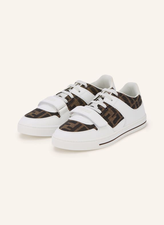 FENDI Sneakers WIT / LICHTBRUIN / MARRON FONCÉ