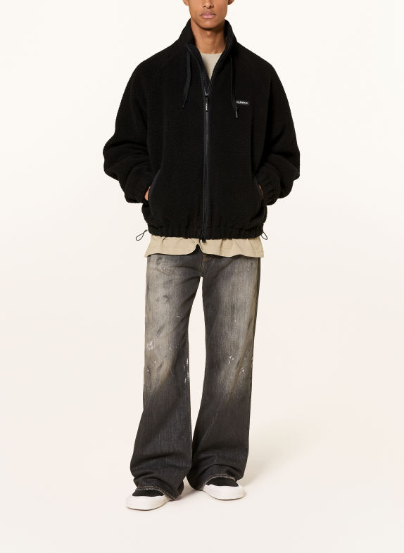 FLÂNEUR Teddyfell-Jacke FLEECE SCHWARZ