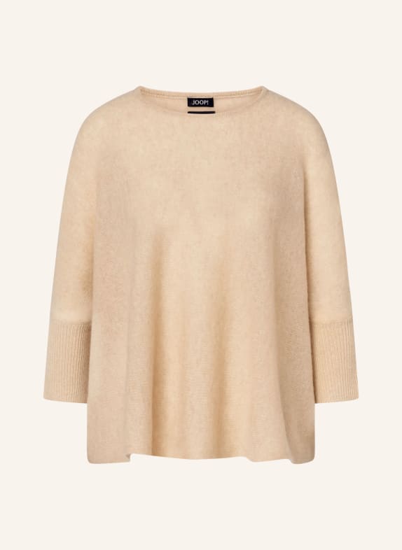 JOOP! Sweter z kaszmiru KATY z kamieniami ozdobnymi CAMELOWY