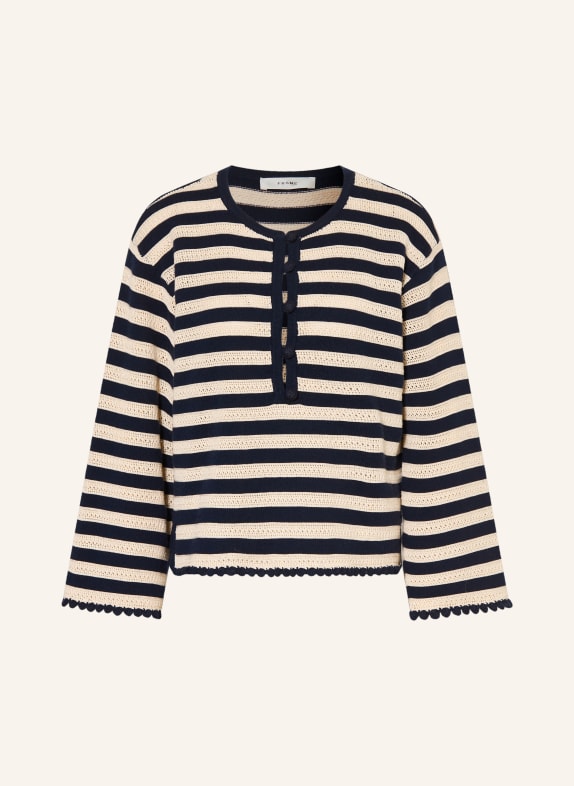 FRAME Pullover THE CAPTAIN PULLOVER DUNKELBLAU / BEIGE