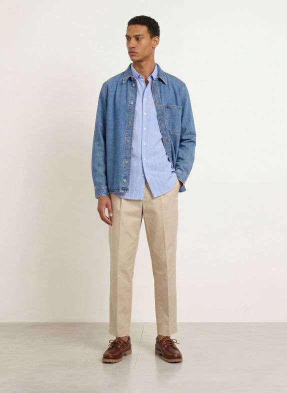 PAUL Hemd Comfort Fit HELLBLAU / WEISS
