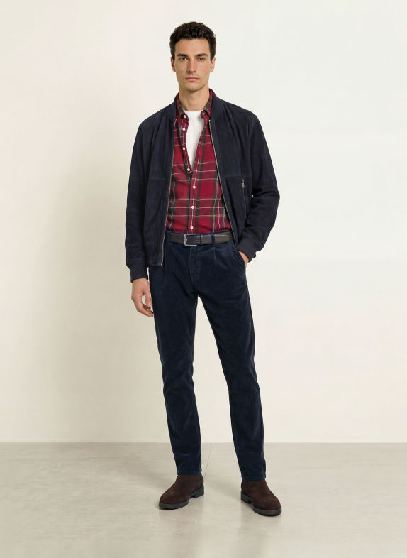 STROKESMAN'S Cămașă din flanelă, croială regular ROȘU ÎNCHIS / VERDE / ALB