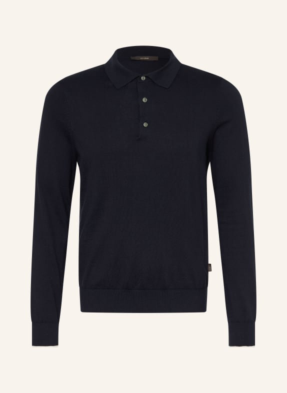 windsor. Strick-Poloshirt CASHMILO DUNKELBLAU