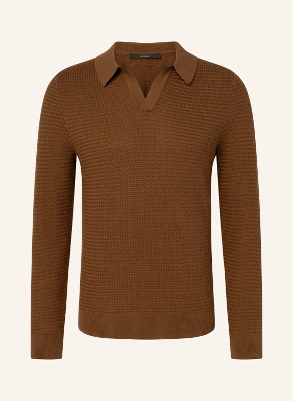 windsor. Strick-Poloshirt CASHMILO BRAUN