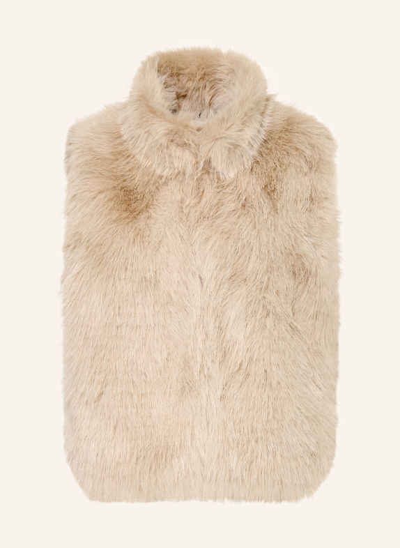 MRS & HUGS Veste sans manches en fausse fourrure BEIGE