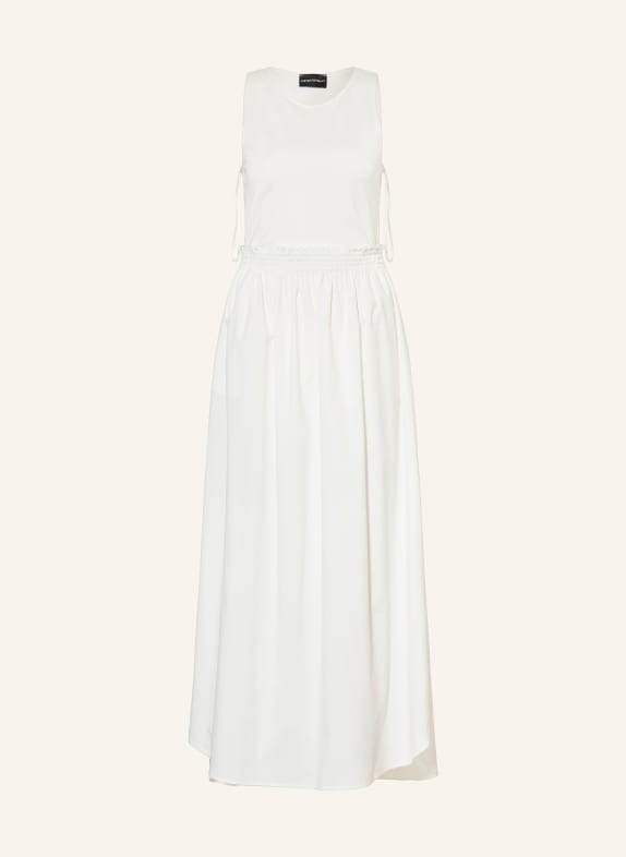 EMPORIO ARMANI Jurk van verschillende materialen WIT