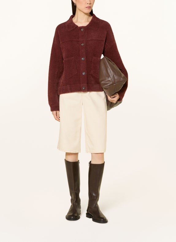 RINO & PELLE Vest BUBBLY DONKERROOD