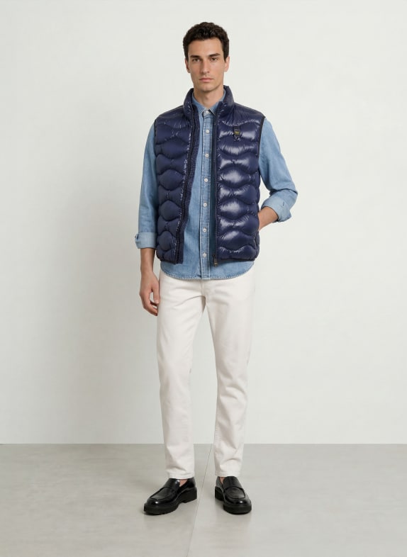 Blauer Gewatteerd vest DANNY met DUPONT™ SORONA®-isolatie ZWART