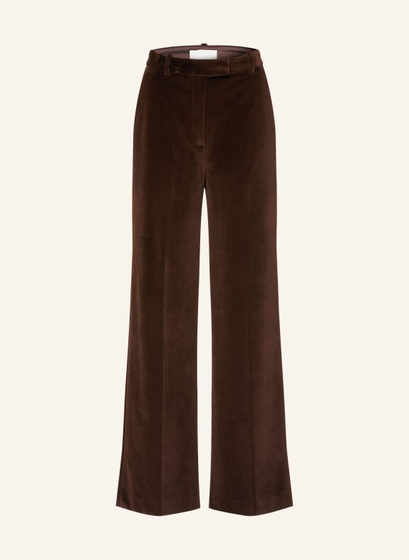 CIRCOLO 1901 Velvet wide-leg trousers DARK BROWN