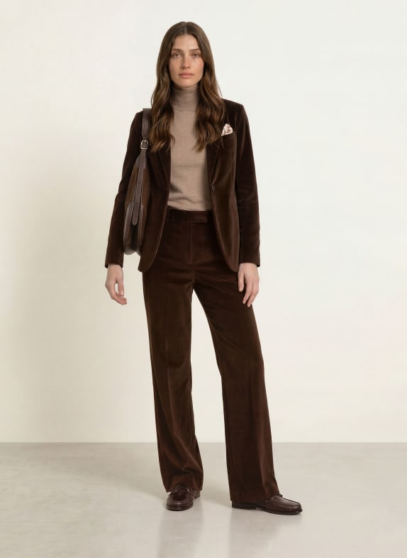 CIRCOLO 1901 Marlene-broek van fluweel MARRON FONCÉ