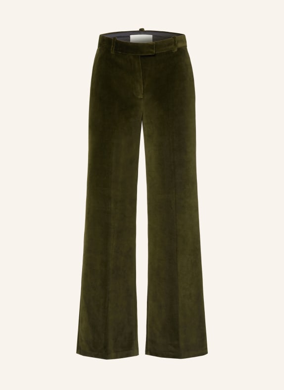 CIRCOLO 1901 Velvet wide-leg trousers DARK GREEN