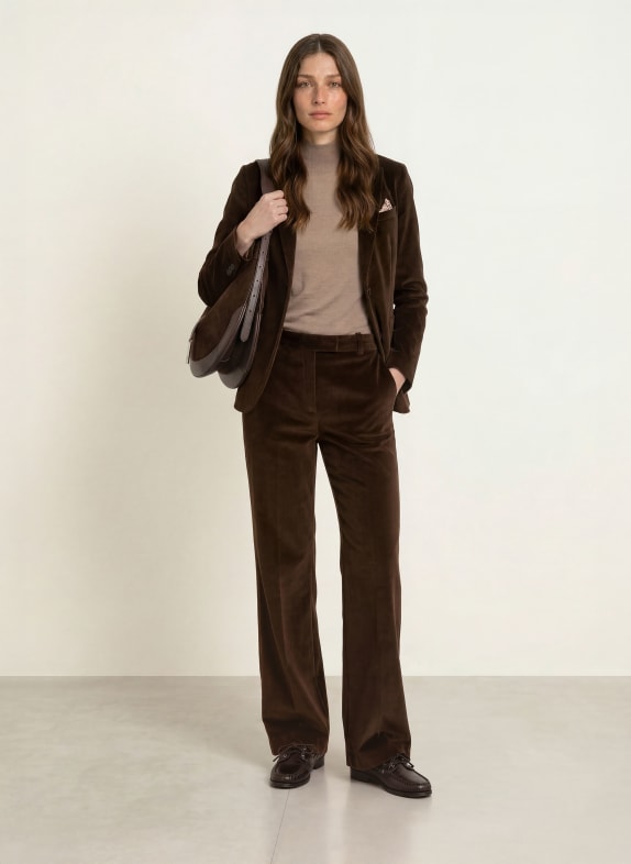 CIRCOLO 1901 Fluwelen blazer MARRON FONCÉ