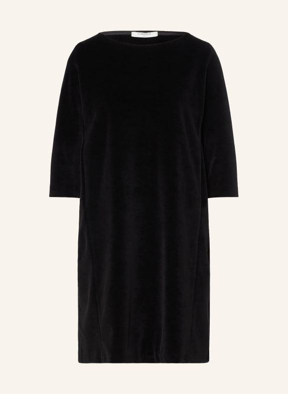 CIRCOLO 1901 Velvet dress with 3/4 sleeves BLACK