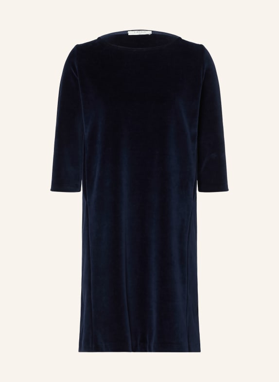 CIRCOLO 1901 Velvet dress with 3/4 sleeves DARK BLUE