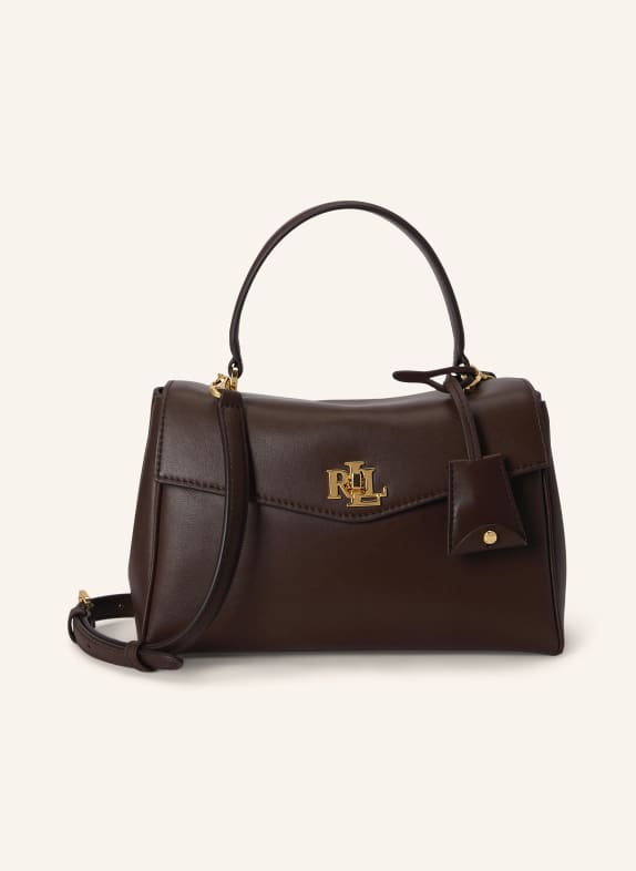 LAUREN RALPH LAUREN Umhängetasche FARRAH SMALL DUNKELBRAUN / GOLD