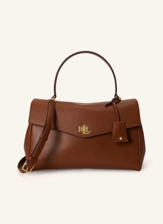LAUREN RALPH LAUREN Umhängetasche FARRAH MEDIUM BRAUN / GOLD