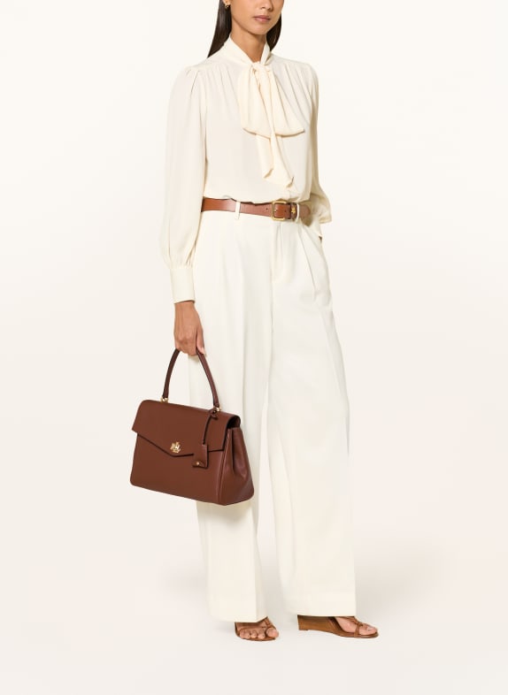 LAUREN RALPH LAUREN Umhängetasche FARRAH MEDIUM BRAUN / GOLD