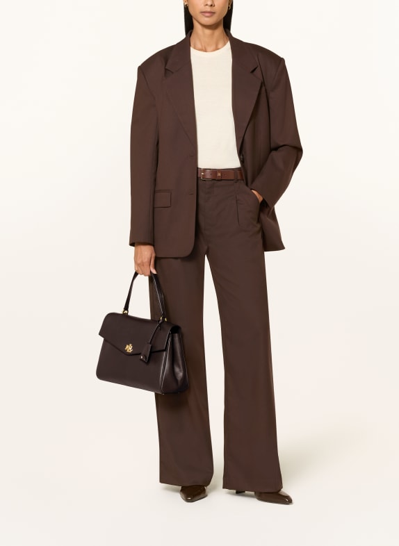 LAUREN RALPH LAUREN Umhängetasche FARRAH MEDIUM DUNKELBRAUN / GOLD