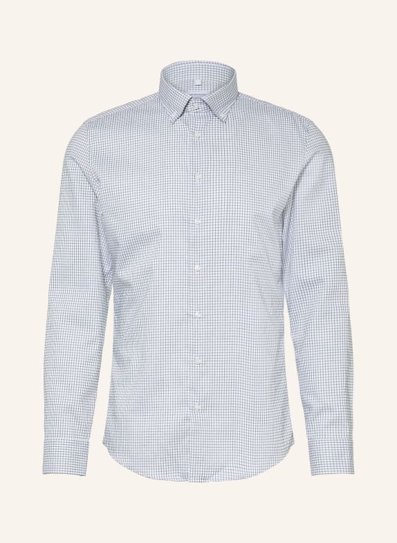 seidensticker Slim Fit-skjorta MÖRKGRÖN / VIT