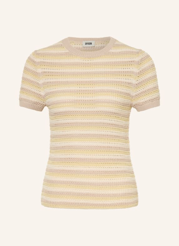 DRYKORN Strickshirt MOGLINI_2 CREME / TAUPE / HELLGRÜN